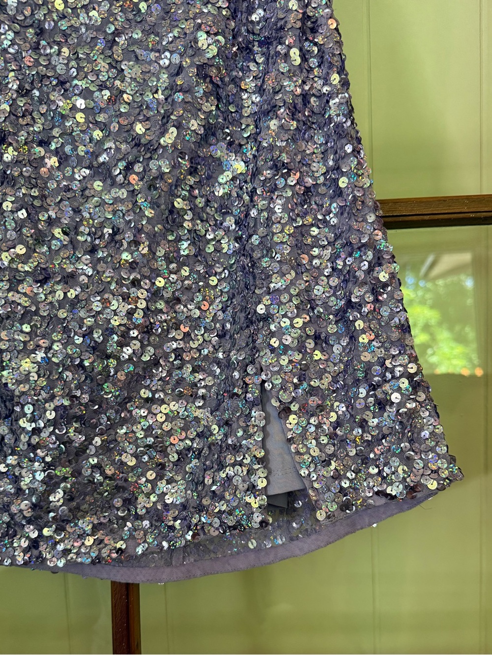 Sherri Hill 54469 Lilac One Shoulder Sequin Cocktail Dress Homecoming Prom - 4 - Picture 7 of 10